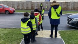 Children taking part in a Green Cross Code training session in Hull