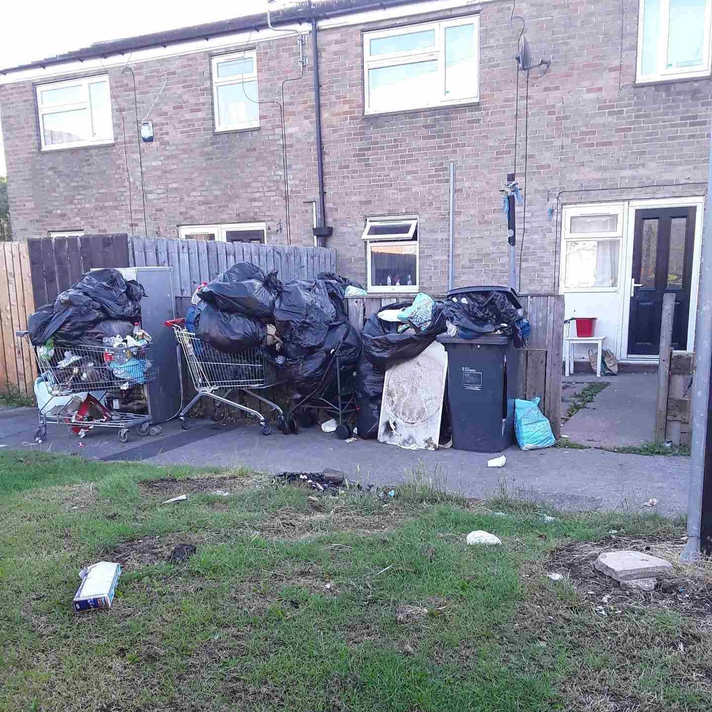 Waste fly-tipped by Naomi Bailey of Roborough Close, Hull. 