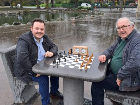 View article New attraction in two Hull parks as chess tables installed