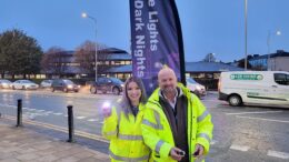 Caitlynne Picot and Tim Robinson at the Spring Bank Bike Lights for Dark Nights Event