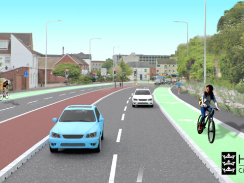 View article Designs for Freetown Way Cycle Scheme progressing