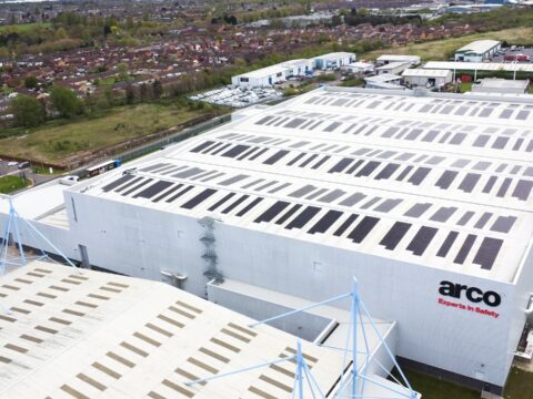 View article Arco installs 2,300 solar panels in Hull