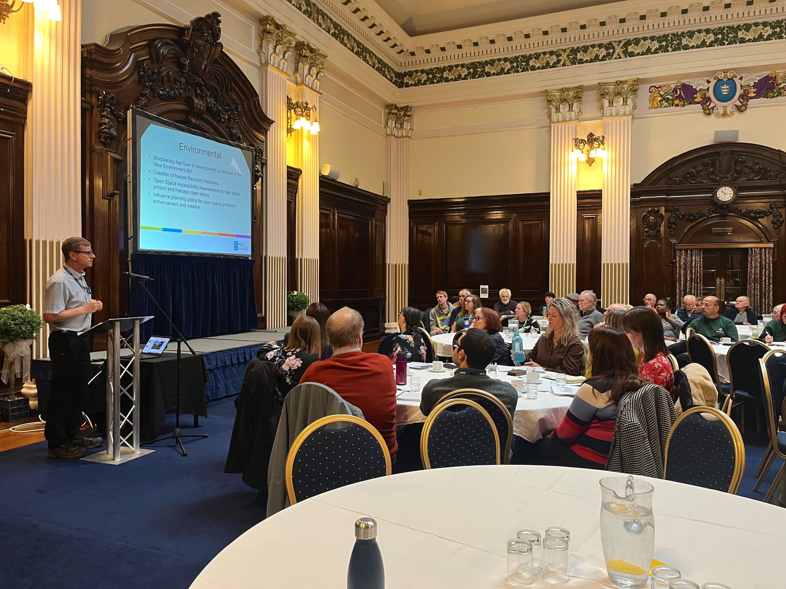 Andrew Wilson, Streetcare and Open Spaces Strategic Manager speaking at the Open Space Community Network.