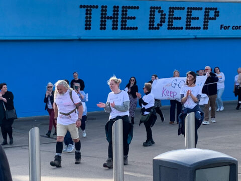 View article Hull Vicar Father Phil walks from Liverpool to Hull to raise money for Leisure and Family Support Service’s sensory garden