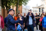 Hull Tour Guide, Paul Schofield, with a group of walkers