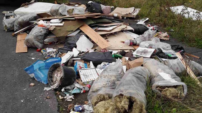 Fly-tipped waste in Hull.