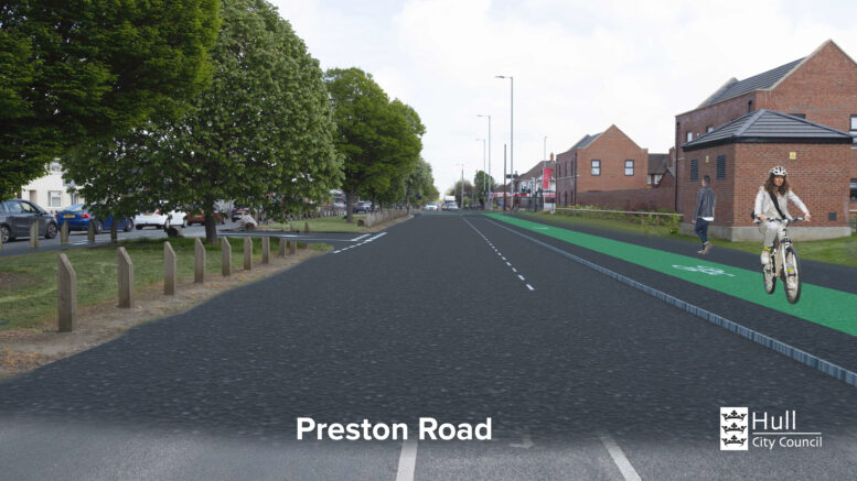 Proposed cycle scheme for Preston Road
