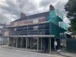 A house with scaffolding