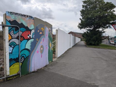 View article Local artists welcomed for new street art on replacement hoardings