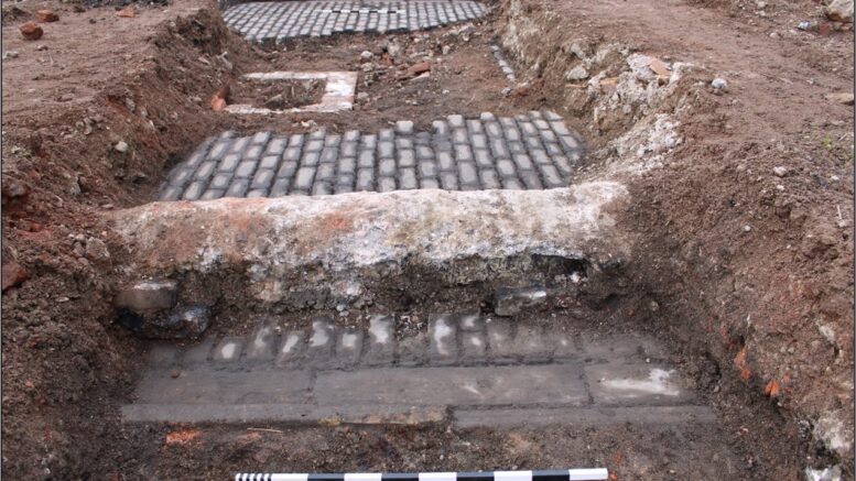 A tantalising glimpse of the stone setts of the lost street of Harcourt Street, revealed earlier this year. Harcourt Street has its origins in the 18th century and was covered over not long after the World War II.