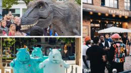 Images (from top left clockwise) from previous Dino Days, Humber Street Sesh and Freedom Festival.