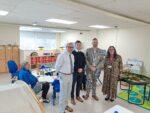 Hull Esteem general manager, Gavin Barley, Sewell Construction contracts manager, Joe Cooper, Dorchester Primary head, Stuart Mills and the council's portfolio holder for children's services, Cllr Linda Tock in the new SEND unit at Dorchester Primary.