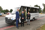 The new Haltemprice & West Hull MediBus Service has been launched. From left, Councillor Mark Ieronimo (cabinet portfolio holder for transportation, roads and highways at Hull City Council), Gary Ansell (principal public transport officer at East Riding of Yorkshire Council), Mike Seed (medibus driver) and Caroline Wegrzyn (manager of HART - Holderness Area Rural Transport) with the new vehicle.