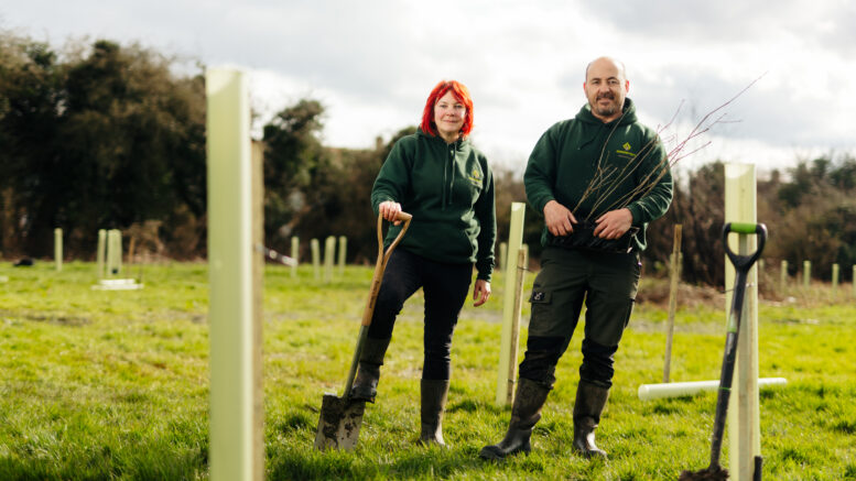 Members of Rewilding Youth at the Dent Road planting.