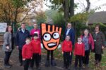 Representatives from Living Streets and Hull City Council with staff and students at Chiltern Primary School.