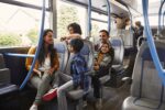 A family on a Stagecoach bus