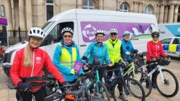 Women cyclists rode from Cottingham to Hull as part of a public cycle event held during TravelWise Week