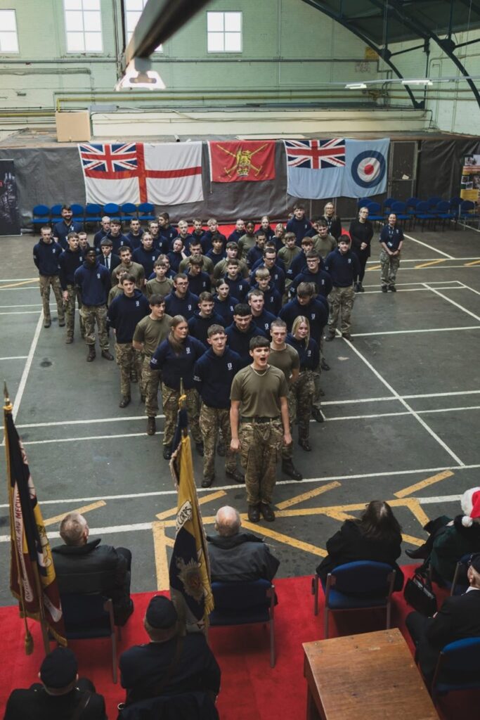 QPD learners in formation during the parade.