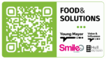 The image is a QR code for the Food and Solutions website.