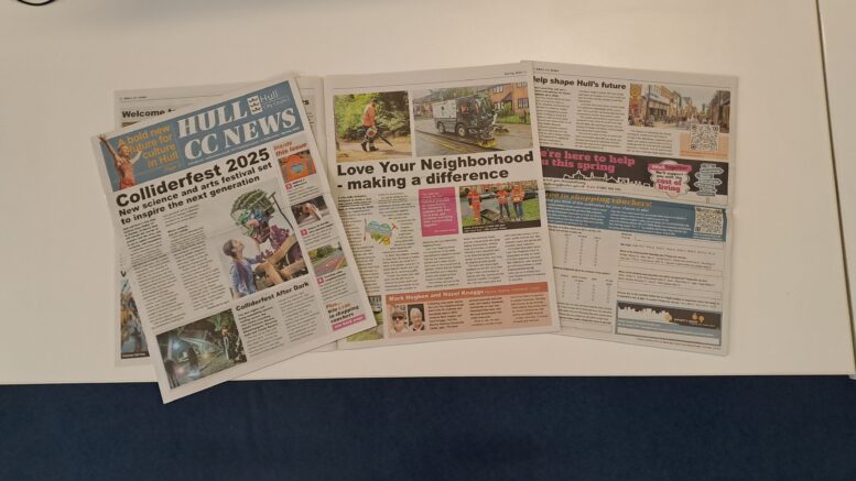 An image of pages from the spring edition of Hull CC News publication