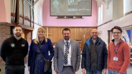 From left, Joe Yeardley and Mel Hudson of Ideal Heating, Thomas Eastwood of Hull City Council, and Reverend Rich Phillips and Development Minister Dan Broom of St Aidan’s Church.