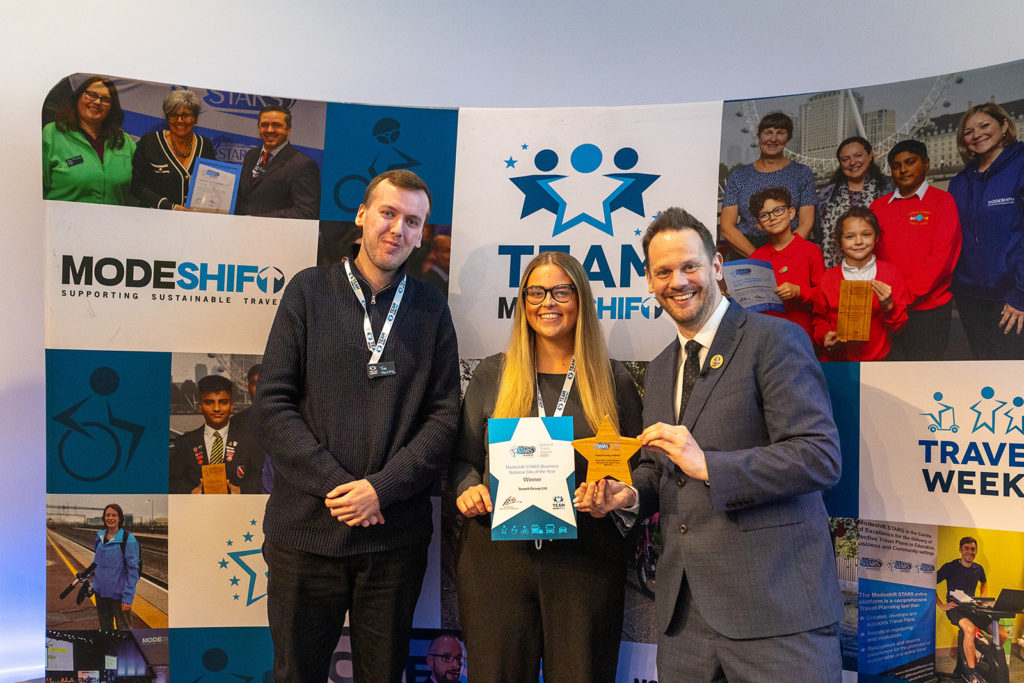 Representatives from the Sewell Group being presented with the National Business Site of the Year