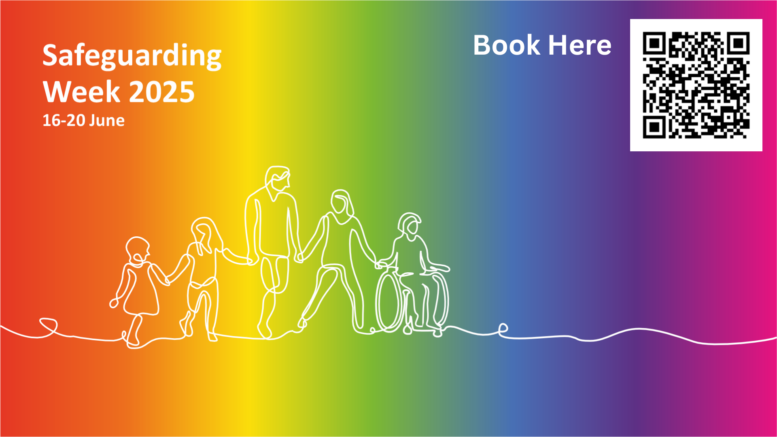 The rainbow graphic says Safeguarding Week 2025.