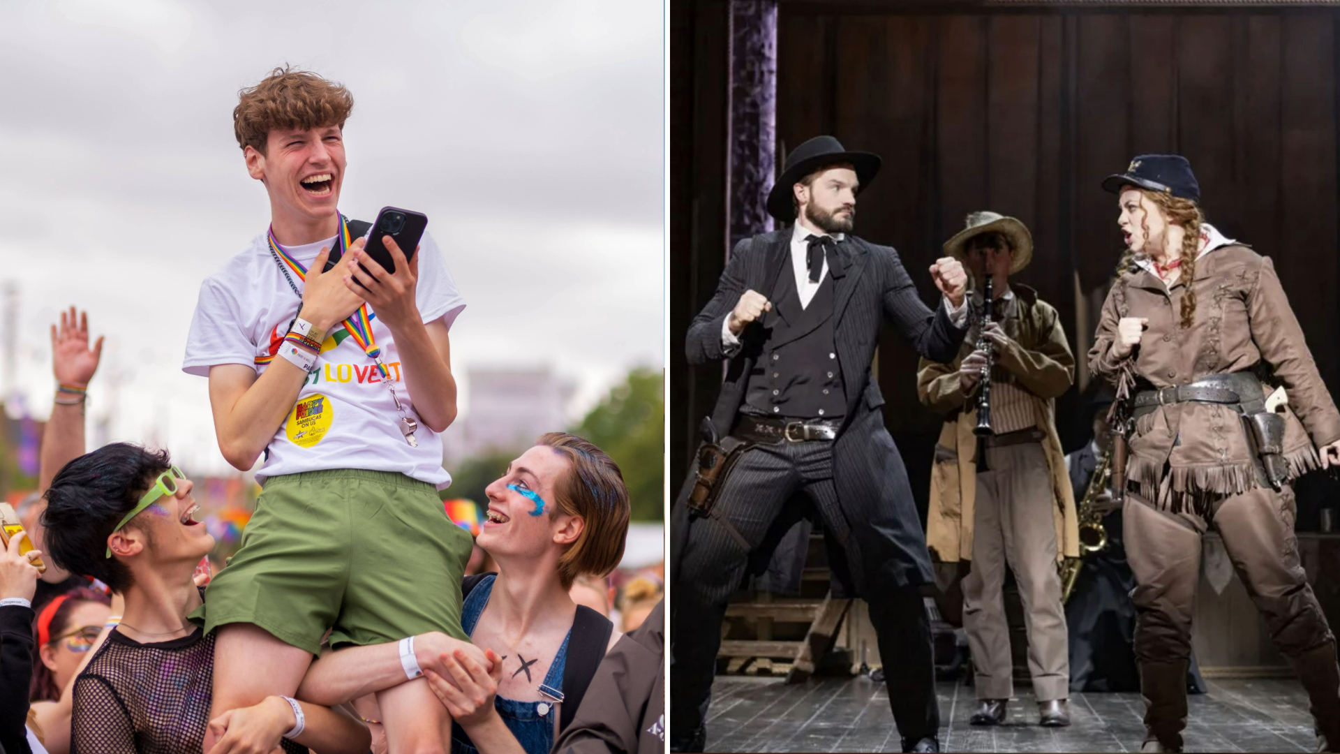In Hull this month there is Pride in Hull (left) and Calamity Jane (right) at Hull New Theatre.