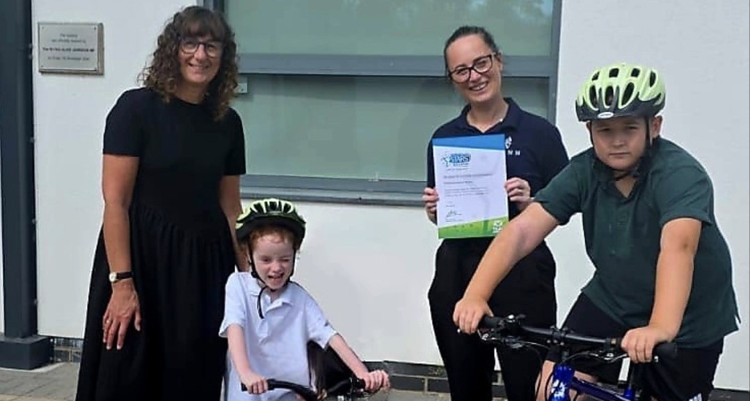 Staff and students at Bridgeview and Whitehouse were presented with their Modeshift STARS Approved Travel Plan accreditation