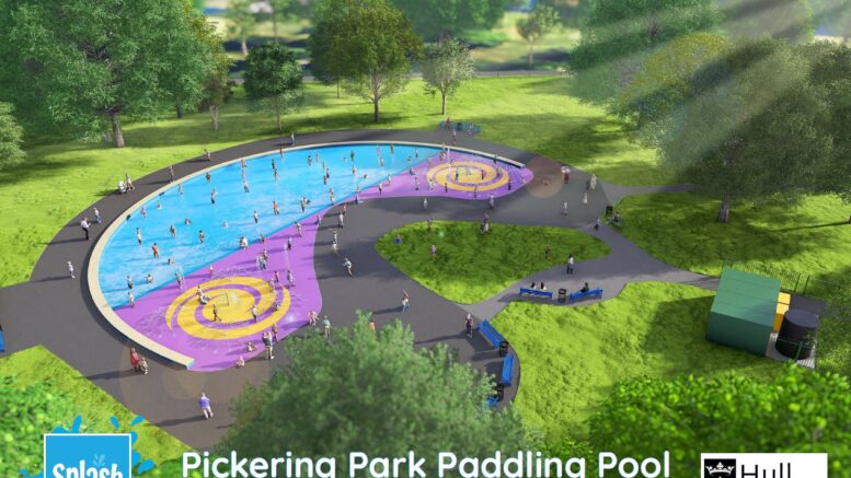An artist's impression of what Pickering Park Paddling Pool could like it.