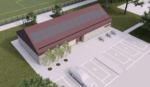 A CGI of the new changing pavilion at Costello Playing Field.