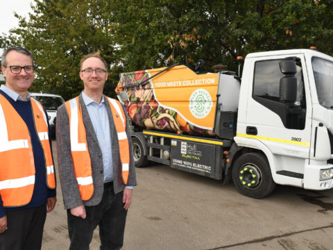 View article Council unveils first 100% electric food waste collection vehicle