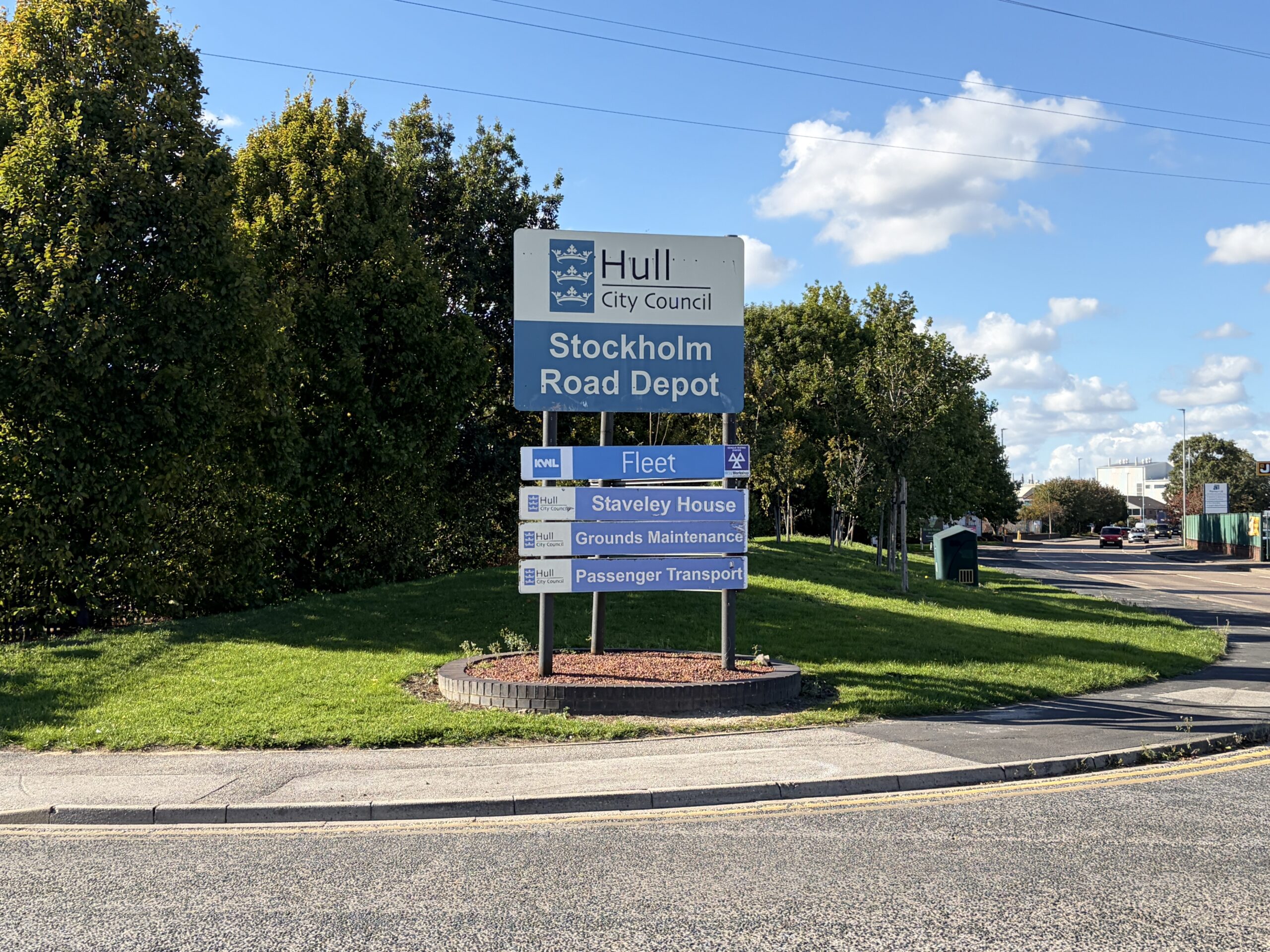 The Stockhom Road depot sign.