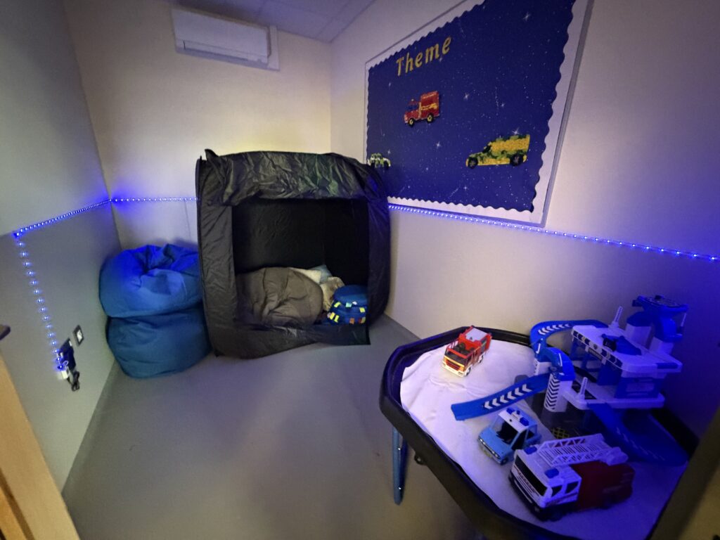 A quiet room in the new building.
