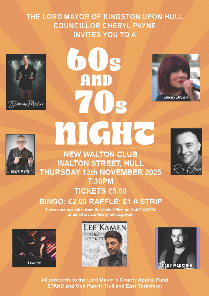LM 60s + 70s event poster
