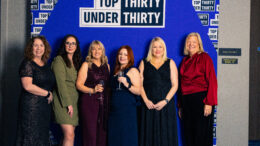 Courtney Parker, centre right, with colleagues at the Top 30 Under 30 celebration evening.
