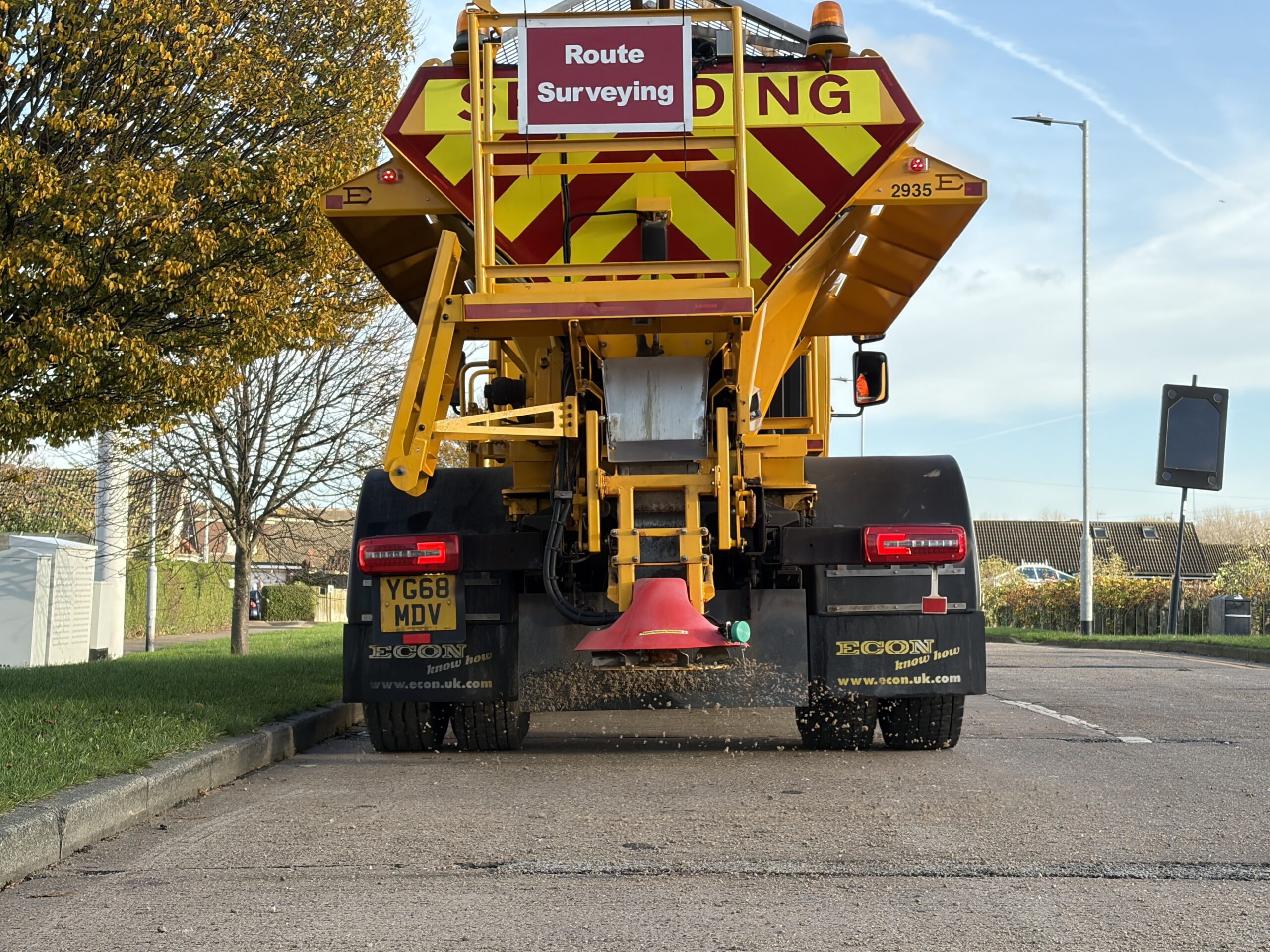 A Hull City Council gritter in action
