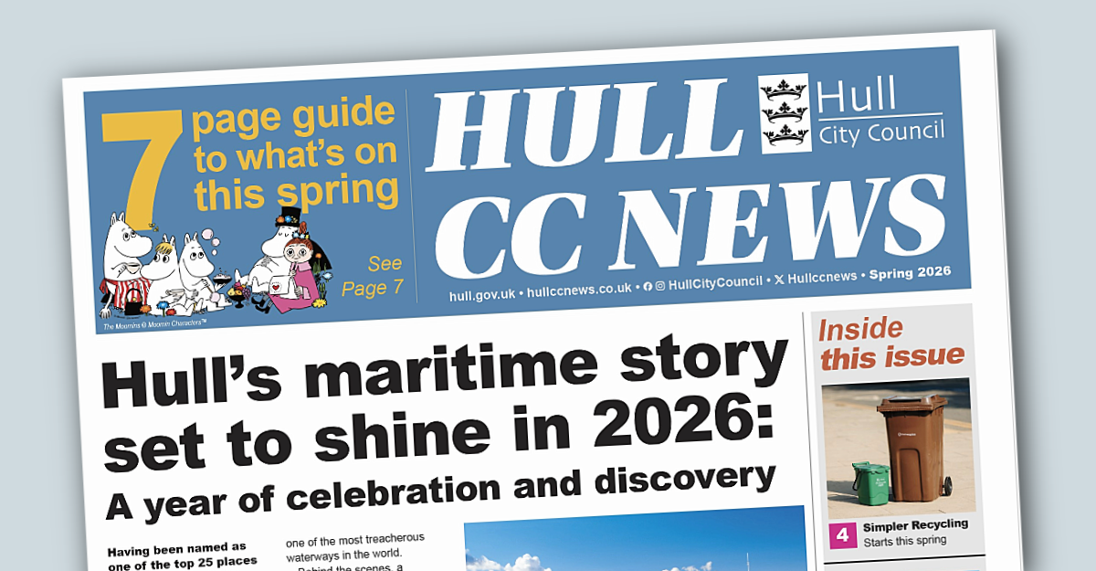 A picture of the front page of Hull CC News.