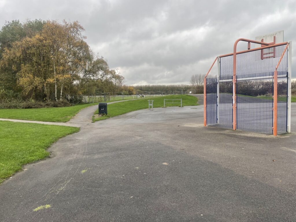 Bude Park, featuring some of the existing play equipment.