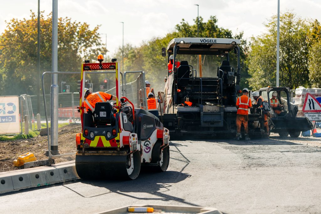 New kerb drainage has been installed and carriageway resurfaced